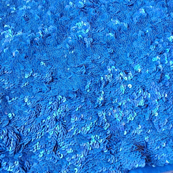 Lillie Rubin powder blue sequin tank top sz.10 spangle shimmer sparkle - Picture 7 of 7